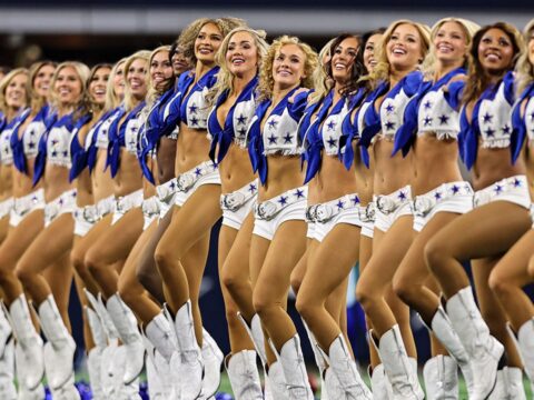 Cowboys cheerleader drilled in head by kickoff mishap in final game of season