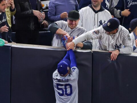 Yankees fans who interfered with Mookie Betts in World Series banned from MLB stadiums indefinitely: report