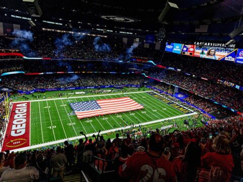 College football fans launch into 'U-S-A!' chant after moment of silence for victims of New Orleans attack